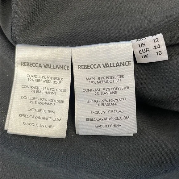 New Rebecca Vallance Josie Metallic Plisse Lame Gown Maxi Dress Gold Sz 12 - Picture 13 of 13